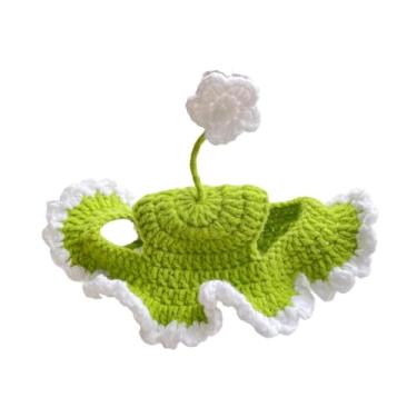 Imagem de MFMEXUL Gorro de Inverno para Animais de Estimação, Acessório para a Cabeça, Decoração de Natal, Gorro de Tricô Quente E Confortável, Gorro para Cachorros Peq, Verde