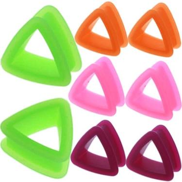 Imagem de 4 pares (8 peças) alargador de orelha de túnel de silicone flexível tamanho disponível 9/16" (14 mm) a 26 mm. Escolha o tamanho, 15/16" = 24mm, Silicone