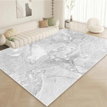 Imagem de Tapete minimalista moderno em tons claros para sala de estar, área do sofá, mesas de centro, sem fiapos, decoração para quarto (160x200cm 63x78,7in/Sem fiapos-8)