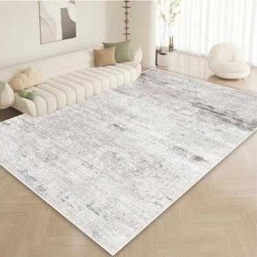 Imagem de Tapete minimalista moderno em tons claros para sala de estar, área do sofá, mesas de centro, sem fiapos, decoração para quarto (160x200cm 63x78,7in/Sem fiapos-3)