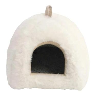 Imagem de ＡＷＨＡＯ Casinha Quente para Hamster, Rede Suspensa, Abrigo Interno, para Animais de Estimação, Ideal para Brincar E Dormir em Clima Frio, Perfeito para, Branco