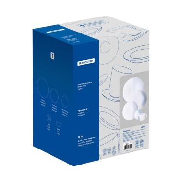 Imagem de Aparelho De Jantar Tramontina Aquarius Em Porcelana Decorada 20 Peças