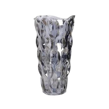 Imagem de Vaso de Vidro Grosso Primeira Linha Âmbar – Decoração Elegante para Flores, Sala, Festa e Plantas(CINZA TITANIO)
