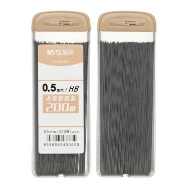 Imagem de PATIKIL 400 peças de grafite mecânico HB, refil de grafite preto de 0,5 mm, refis de lápis resistente à quebra para escrita, material de escritório, rosa
