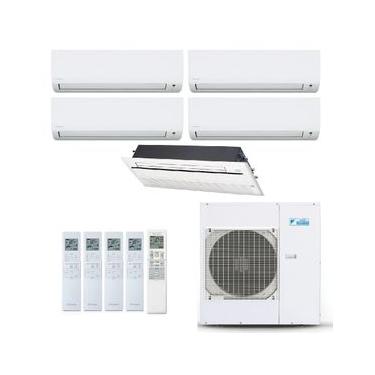 Imagem de Ar-Condicionado Multi Split Inverter Daikin 38.000 BTUs (4x Evap HW 9.000 + 1x Evap Cassete 1 Via 12.000) Quente/Frio 220V