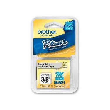 Imagem de Fita Original Brother M-921 9mm Preto/Prata
