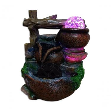 Imagem de Fonte De água Decorativa Led Cascata Paisagem Relaxante 26048 Tronco