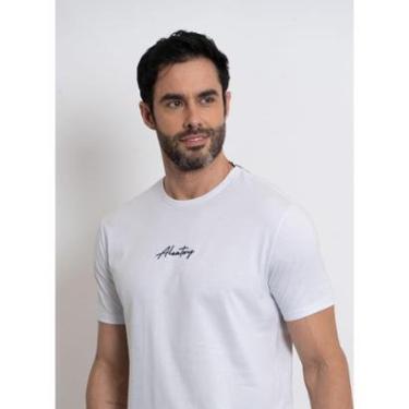 Imagem de Camiseta Lisa Aleatory Assinatura Branca-Masculino