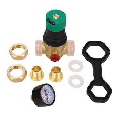 Imagem de Válvula reguladora de pressão de água de latão com medidor de 0 60Mpa de alta resistência à oxidação para purificador Aquecedor Torneira solar Aquecedores de água sem tanque de (3/4 polegada (DN20))