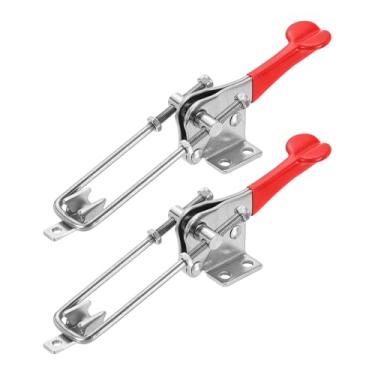 Imagem de HARFINGTON 2 peças 40334 Grampo de trava de alternância M6 x 45 mm 450 kg Capacidade de retenção ajustáveis Travas de tração de liberação rápida 304 grampos de ferrolho de aço inoxidável para tampa de