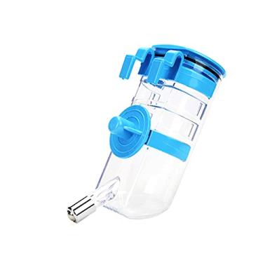 Imagem de Garrafa de Água para Pet Suspensa com Grande Capacidade Dispenser Portátil Aço Inoxidável Potável Resina Ambiental Segura Estável Gancho Fácil Limpar Altura Ajustável Design Topo Aberto Jaula