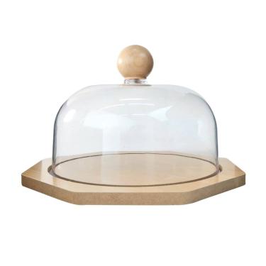 Imagem de Queijeira Pequena De Mdf Com Tampa De Acrílico