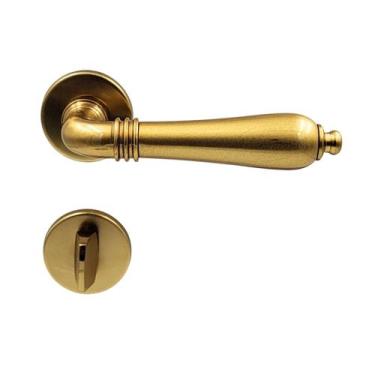 Imagem de Fechadura porta banheiro lily imab dourado ouro acetinado escovado maq