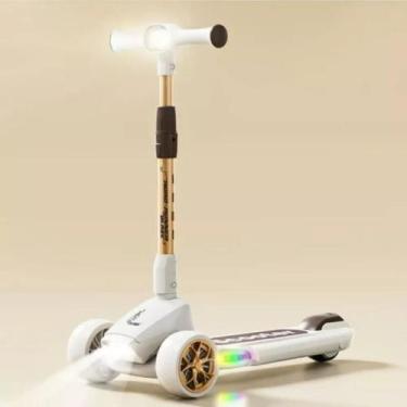 Imagem de Patinete Infantil Com Super Leds Farol e Guidão Ajustável Estável Prof