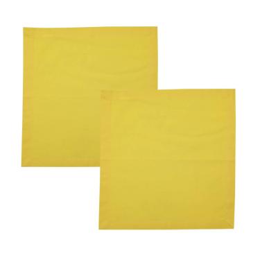Imagem de Cj 2 Guardanapos de Tecido Algodão Amarelo 40x40cm Royal Decor