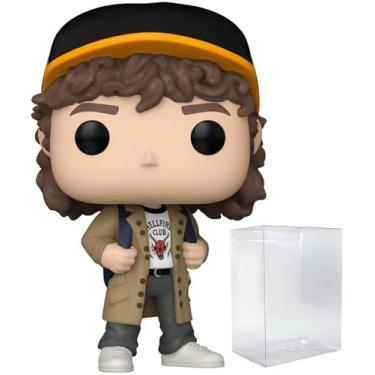 Imagem de POP TV: Stranger Things - Dustin Henderson (Season 5) Funko Vinyl Figure (Bundled with Compatible Box Protector Case), Multicolor, 3.75 inches