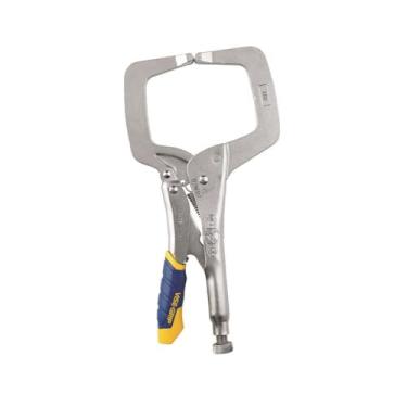 Imagem de IRWIN Braçadeira C com trava de liberação rápida da Tools Vise-Grip, pontas regulares, 28 cm (19 anos)
