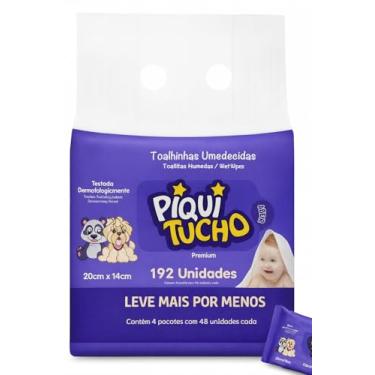 Imagem de PROMOPACK PIQUITUCHO 4 PACOTES DE 48 UNIDAES CADA, TOTAL DE 192 TOALHAS UMEDECIDAS