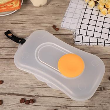 Imagem de Ymiko Recipiente de Lenços Umedecidos para Bebês, Organizador Portátil de Dispensador de Lenços Umedecidos para Crianças, Caixa de Armazenamento de Plástico (Amarelo)