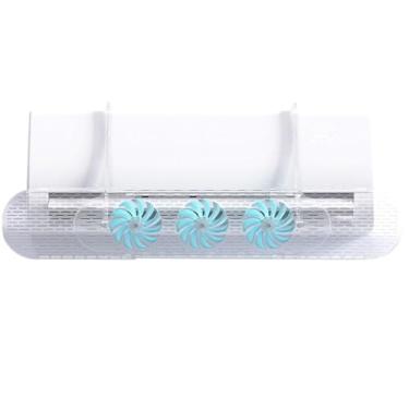 Imagem de Defletor de Ar Universal para Condicionado Suspenso Anti-Sopro Direto Retrátil Comprimento 180 Graus Rotação Ajustável Capa ABS Resfriamento e Aquecimento Confortáveis