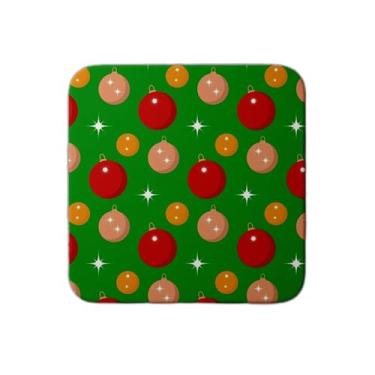 Imagem de Ladrilho Decorativo de Cerâmica Natalino Verde com Bolas