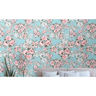 Imagem de Rolo Papel de Parede Auto Adesivo Lavável Full-HD Interno ou Externo Flores e Floral(3,0 x 0,47 metros,02)