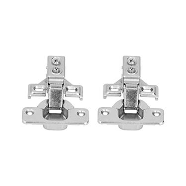 Imagem de GLOGLOW Dobradiça de Porta de Braço Curto, Aço Laminado a Frio, Dobradiça Hidráulica de 105 Graus para Armários Americanos, Estantes, Armários de Vinho Ferragens e Fechaduras para Portas e Janelas