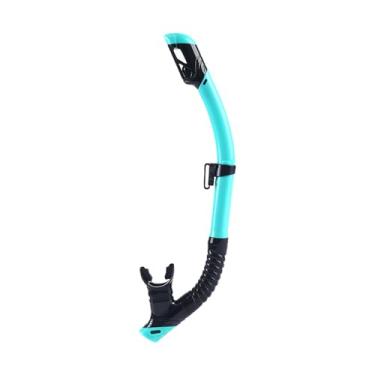 Imagem de Tubo de respiração para snorkel adulto Full-Dry com válvula automática e bocal silicone grau alimentar treinamento natação em piscina águas abertas equipamento seguro confortável nadadores adultos