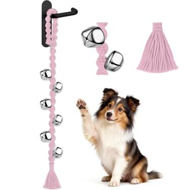 Imagem de COOYOO Sinos de cachorro para sair, campainha para cães de treinamento de penico de qualidade premium, sino de cachorro tecido à mão, sino ajustável para treinamento doméstico - 6 campainhas extra