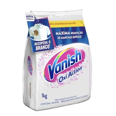 Imagem de Vanish Oxi Action - Tira Manchas Em Pó, Crystal White, Refil Econômico para roupas brancas, 1 Kg