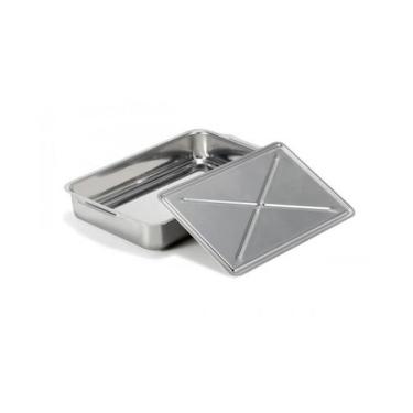 Imagem de Assadeira Marcolar Retangular Alta Abas Em Alumínio Polido