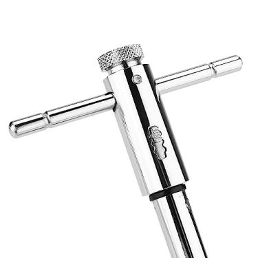 Imagem de Generic Chave de Catraca Profissional de Barra T Com Trava, Ideal para Conjunto de Torneiras e Matrizes, Chave de Torneira de Liga de Aço de Alta Dureza para Mecânica (M3-M8 longo)