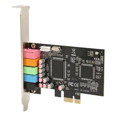 Imagem de KIMISS Placa de Som PCIE 5.1 ​​com Taxa de Amostragem de 24 Bits e 48 KHz, Reprodução e Gravação de Som Surround de 6 Canais para PC, Interface PCI Express - Ideal para Home Theater e Jogos