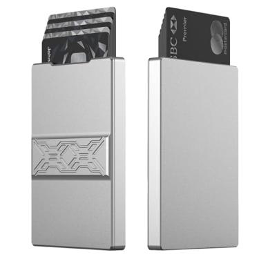 Imagem de Carteira masculina para cartão de crédito, bolso frontal, carteira minimalista, push-out com som de descompressão, carteira Slim Fidget – 6 porta-cartões de crédito, presente de alívio para pessoas