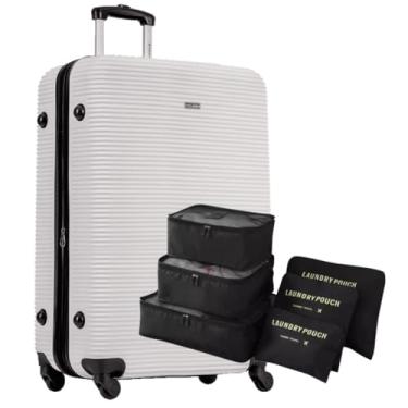 Imagem de Sestini - Mala Grande 32kg p Despachar c/Kit Organizador 6 peças (4 All Branco)