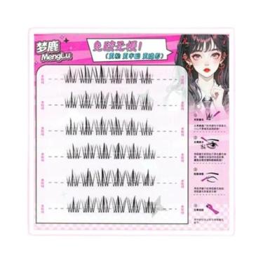 Imagem de Cílios Postiços Reutilizáveis Estilo Coreano Natural Sem Cola Grande C