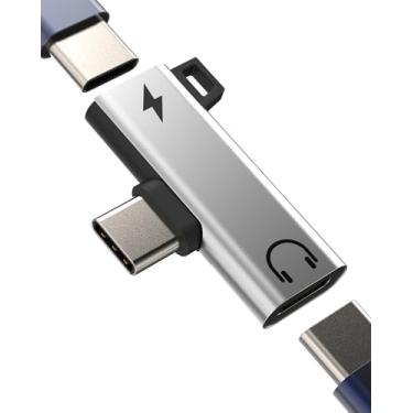 Imagem de Adaptador de fone de ouvido USB C 2 em 1 para iPhone 16 15 Pro MAX compatível com Samsung S24 S23 S22 tipo C áudio e carregador para Apple Cable Jack Converter conector de fone de ouvido para iPad