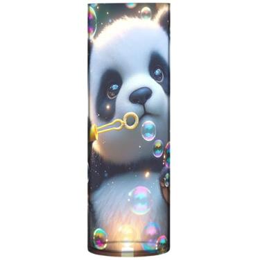 Imagem de Vasos cilíndricos de plástico grandes com bolhas de urso Penda para centros de mesa, decoração de quarto, casa, 30 x 9,9 cm