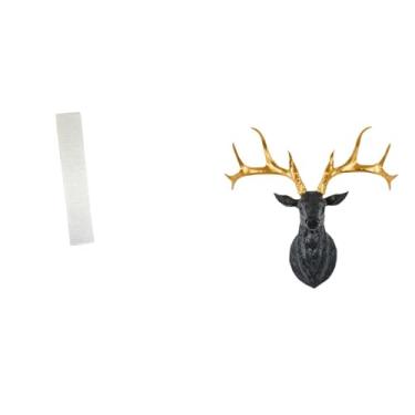 Imagem de Whtkoph Escultura de Cabeça de Veado para Sala de Estar, Luminária de Chão, Abajur, Obra de Arte Boêmia, Peça de Parede, Decoração Colecionável