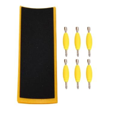 Imagem de Cryfokt Adesivos Antiderrapantes de Espuma para Skate, Conjunto de Chave de Fenda para Fita Adesiva de Dedo, 2 Conjuntos para Entusiastas de Skate de Dedo, Tamanho 110x38mm