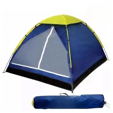 Imagem de Barraca de Camping 4 Pessoas 210x210x130cm | Barraca Familiar Impermeável com Mosquiteiro e Ventilação | Tenda Leve para Acampamento e Trilhas(4 Pessoas)