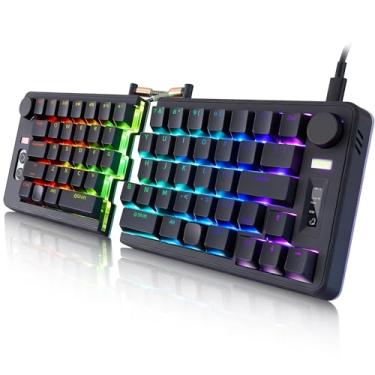 Imagem de Koolertron Programmable Ergonomic Split Keyboard,One-Handed Mechanical Gaming Keypad with RGB Backlit, Portable Single-Hand Design for Windows/Mac, Ideal for Gaming & Productivity