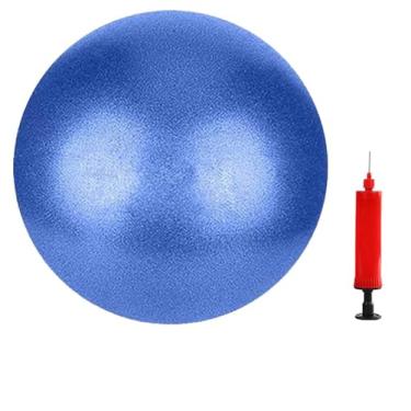Imagem de HCFGUS Mini bola de ioga de pilates de 22 cm, bola de estabilidade para ioga, barra, treinamento e fisioterapia - melhora o equilíbrio com a bomba inflável (azul)