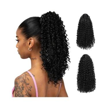 Imagem de Penteado De Rabo De Cavalo Afro Kinky Curly Sintético De 16 Polegadas 