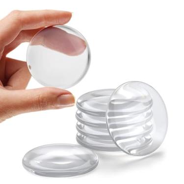 Imagem de Batentes de porta de parede, 4 peças de protetores de parede transparentes para maçanetas – Para-choques autoadesivos e silenciosos para armários e casa, tampas reutilizáveis com absorção de choque.