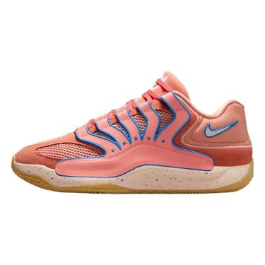 Imagem de Nike KD 18 Tênis de basquete masculino, Rosa atômico/manga selvagem clara/ágata damasco/azul fotográfico, 46