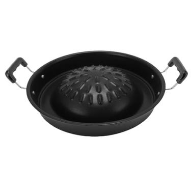 Imagem de TOPINCN Panela Coreana Tailandesa para Churrasco, Panela Quente 2 Em 1 Com Fogão a Gás Grelhador a Carvão para Acampamento Ao Ar Livre Interno Piquenique Reunião de Família (30cm/11,81 pol. Preto)