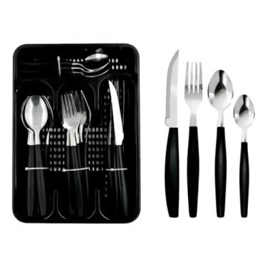 Imagem de Faqueiro 25 Peças Inox Porta Talher Luxo Premium Kappa Color