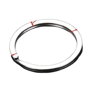 Imagem de Anel Chaveiro Plano De Aço Inoxidável 20 Peças Acessórios Para Fabrica