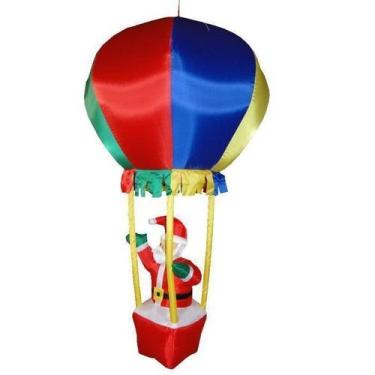 Imagem de Balão Inflável Natalino Com Papai Noel Motor 127V 170x90cm -SALDÃO - M